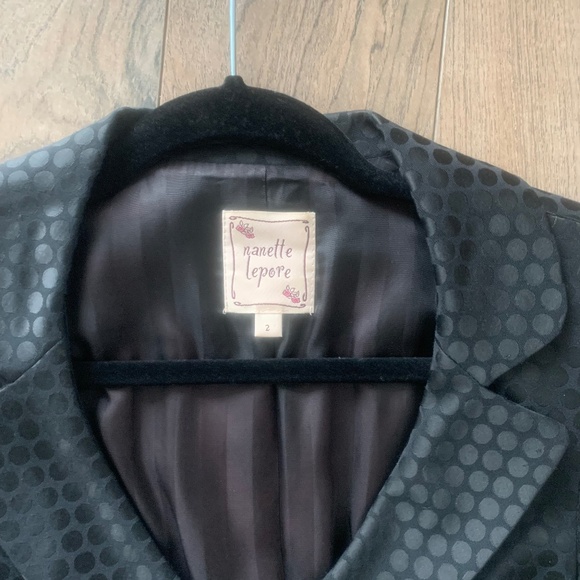 Nanette Lepore black satin jacket - Picture 4 of 5